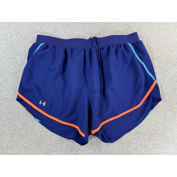 Under Armour Heat Gear Lined Light Weight Running Shorts (Women's 2x) Purple - 3 - Picture 1 of 9